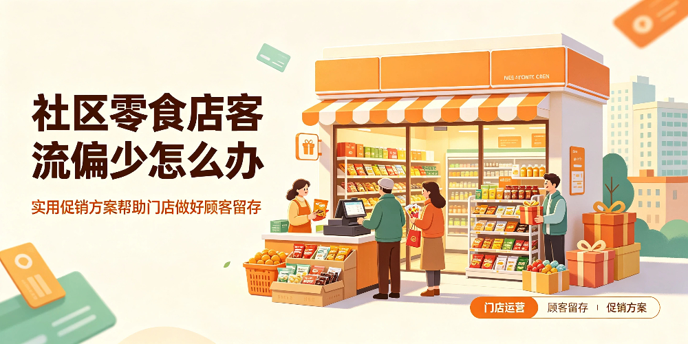 社区零食店客流偏少怎么办？实用促销方案帮助门店做好顾客留存-企叮咚科技平台.jpg