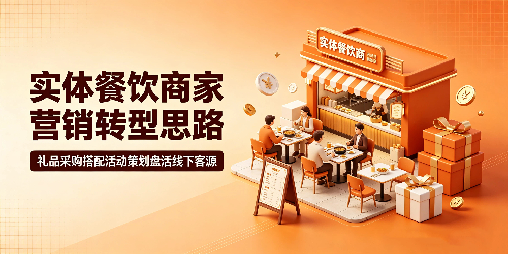 实体餐饮商家营销转型思路,礼品采购搭配活动策划盘活线下客源