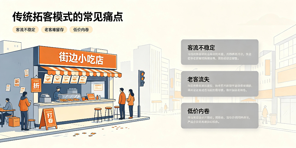 街边小吃店客源裂变与企叮咚助力运营-传统拓客模式的常见痛点-企叮咚科技平台.jpg 街边小吃店客源裂变与企叮咚助力运营-传统拓客模式的常见痛点-企叮咚科技平台.jpg