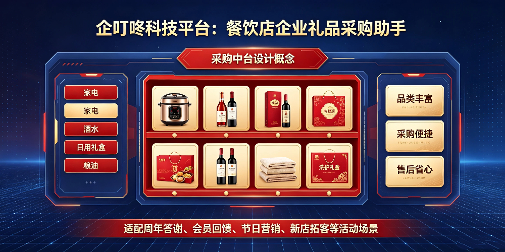 餐饮店答谢活动礼品挑选与企叮咚采购方案-企叮咚科技平台：餐饮店企业礼品采购助手-企叮咚科技平台.jpg