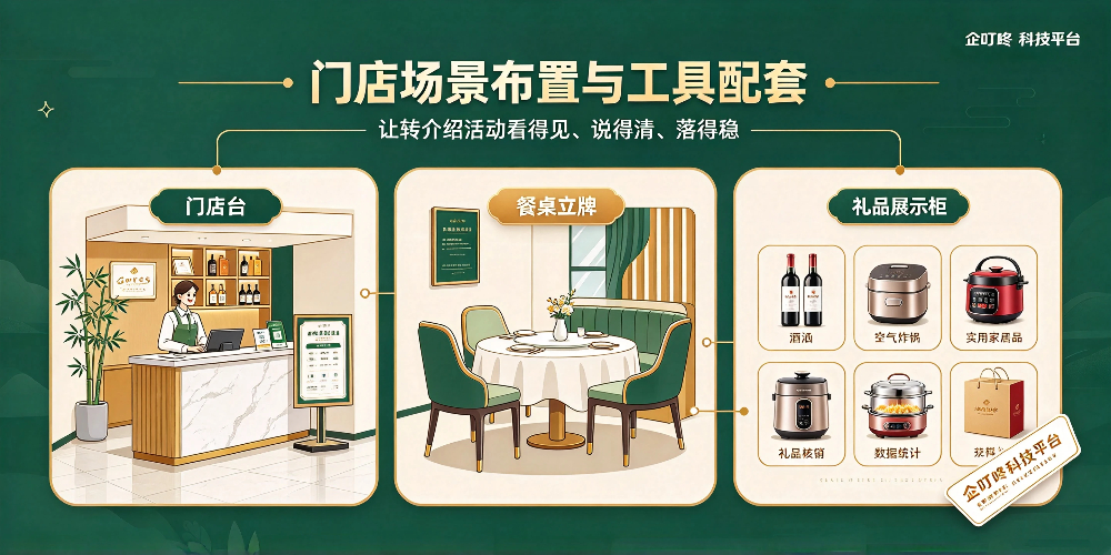 浙菜馆老客转介绍与家电酒水礼品营销活动落地策略 -门店场景布置与工具配套-企叮咚科技平台.jpg