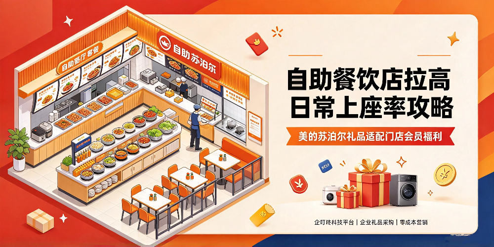 自助餐饮店拉高日常上座率攻略，美的苏泊尔礼品适配门店会员福利