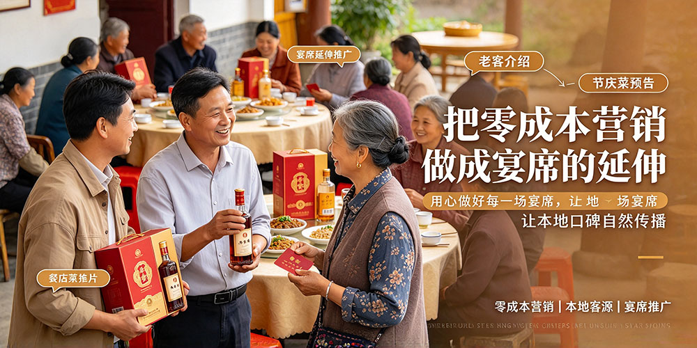 乡村宴席餐馆客源稳定与白酒礼品营销策略-把零成本营销做成宴席的延伸-企叮咚科技平台.jpg 乡村宴席餐馆客源稳定与白酒礼品营销策略-把零成本营销做成宴席的延伸-企叮咚科技平台.jpg