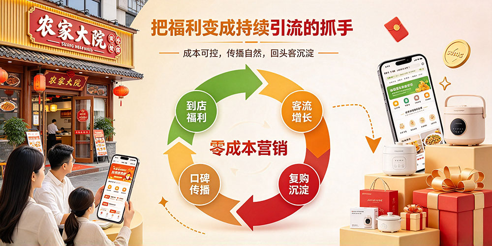 农家大院餐饮店节假日引流思路:把福利变成持续引流的抓手-企叮咚科技平台.jpg 农家大院餐饮店节假日引流思路:把福利变成持续引流的抓手-企叮咚科技平台.jpg