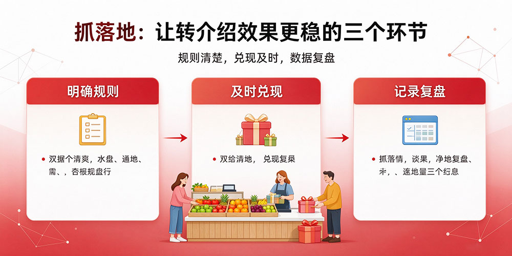 水果店转介绍引流与礼品福利营销方案-抓落地:让转介绍效果更稳的三个环节-企叮咚科技平台.jpg 水果店转介绍引流与礼品福利营销方案-抓落地:让转介绍效果更稳的三个环节-企叮咚科技平台.jpg