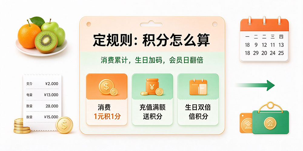 水果店积分兑换体系搭建教程:定规则:积分怎么算-企叮咚科技平台.jpg 水果店积分兑换体系搭建教程:定规则:积分怎么算-企叮咚科技平台.jpg