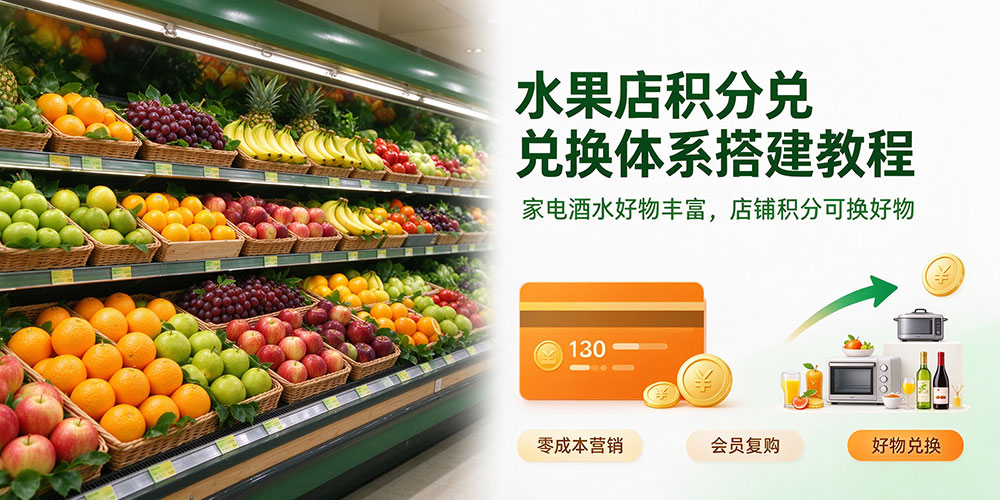 水果店积分兑换体系搭建教程:家电酒水好物丰富,店铺积分可换好物-企叮咚科技平台.jpg 水果店积分兑换体系搭建教程:家电酒水好物丰富,店铺积分可换好物-企叮咚科技平台.jpg